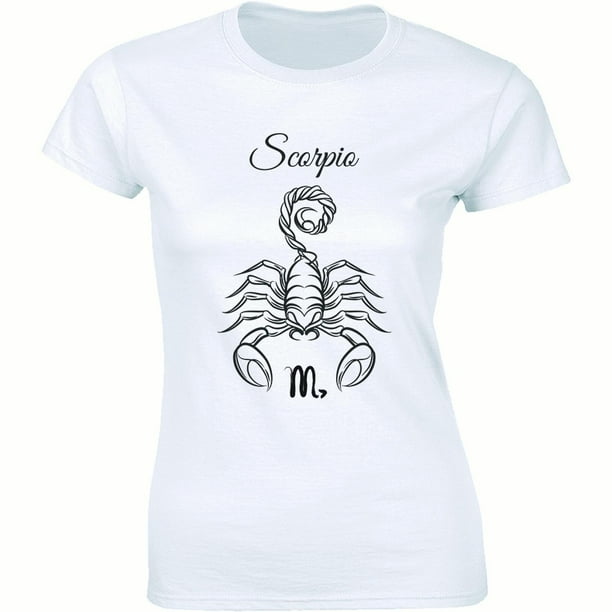Horoscope T-Shirt Women Girls Birthday Top Zodiac Symbols Scorpio Astrology Sign